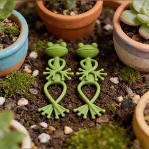 Frog Plant Support Two Piece Set NIP